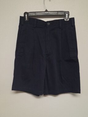 Chaps Navy Flat-Front Men's Shorts